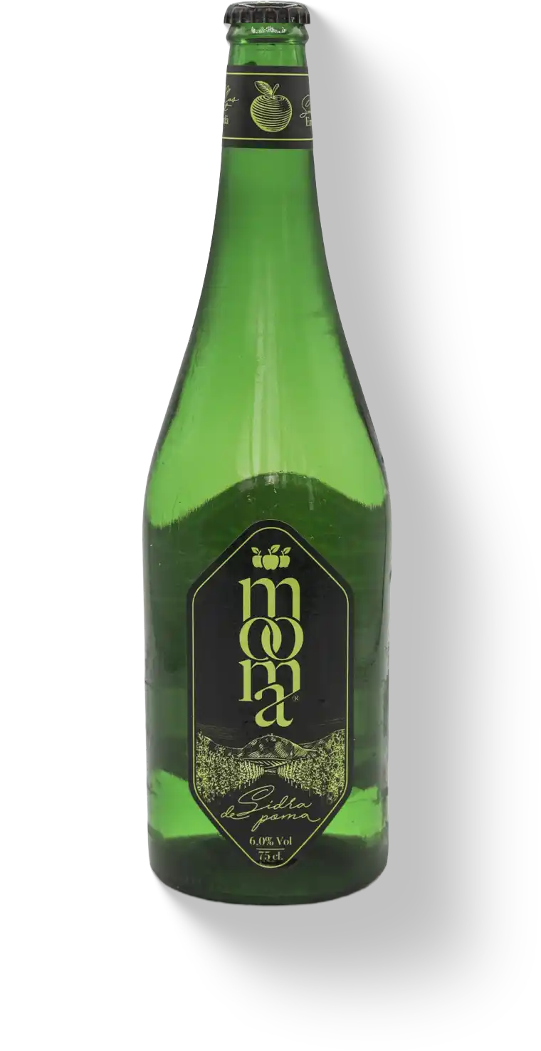 Compra la sidra de poma Mooma elaborada amb pomes de l’Empordà i fermentació natural. Una sidra fresca, equilibrada i amb personalitat pròpia, perfecta per compartir i brindar en qualsevol ocasió.