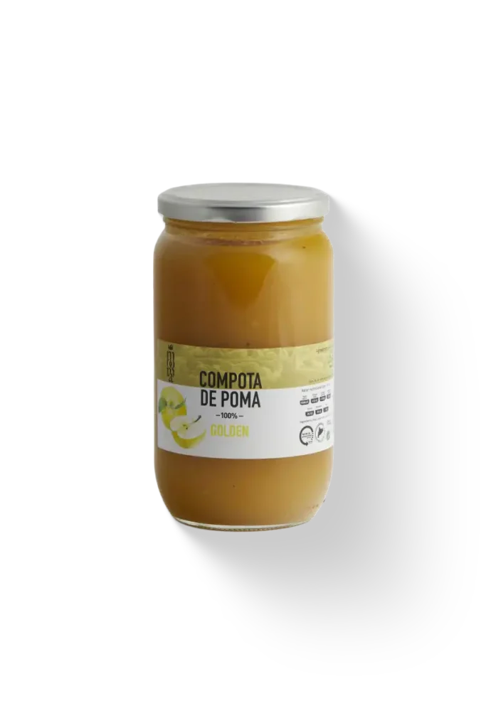 Compra compota de poma elaborada amb pomes seleccionades i ingredients 100% naturals, amb una textura suau i tot el sabor autèntic de la fruita.