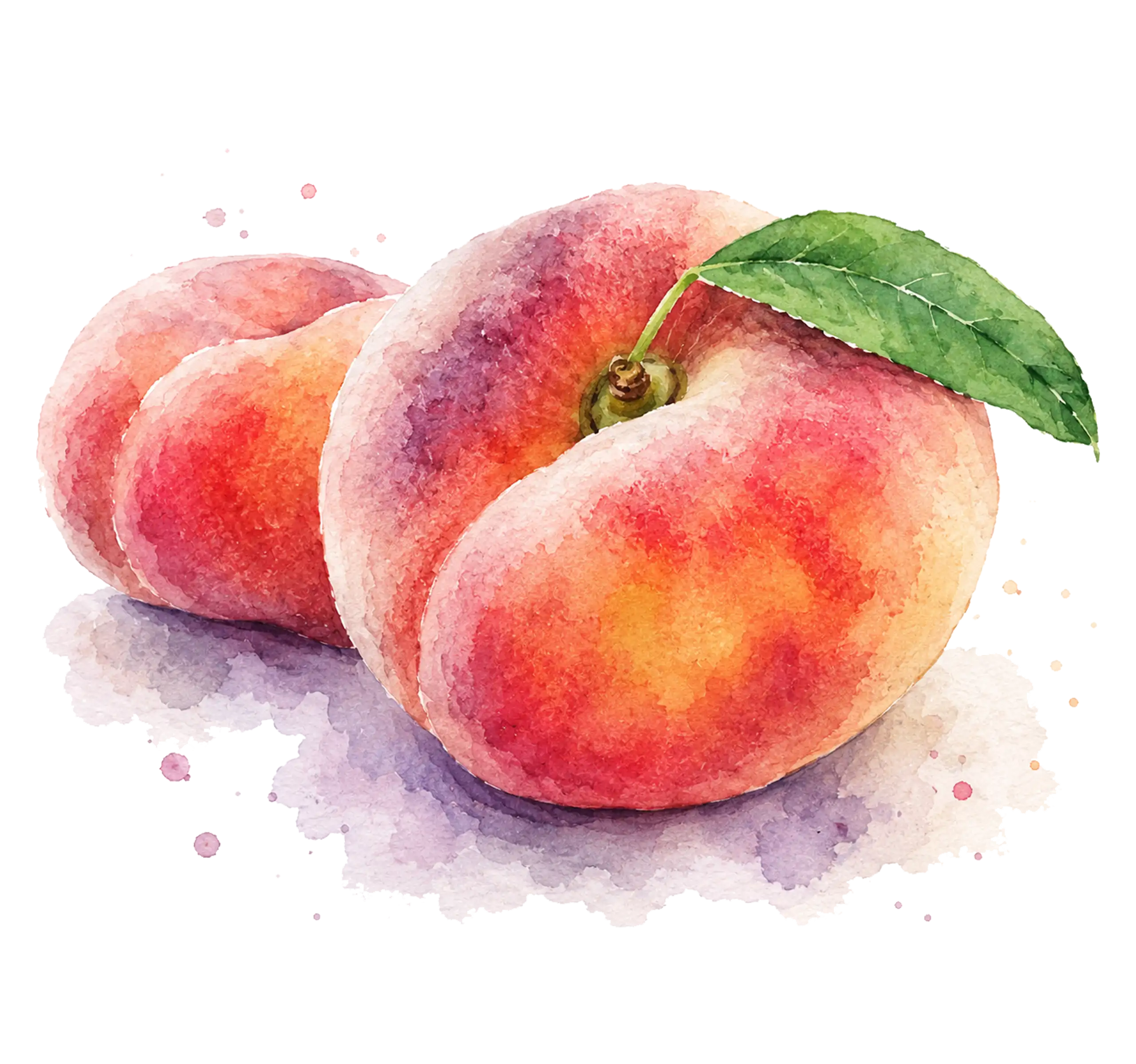 Il·lustració d’uns praguaians en aquarel·la que representen les experiències de temporada de Mooma, amb fruita d’estiu, dolçor natural i colors mediterranis.